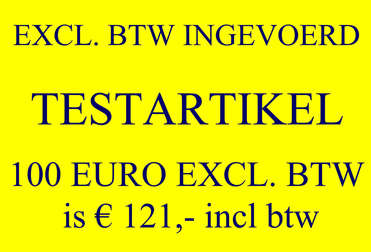 Test article YELLOW 121 incl. VAT