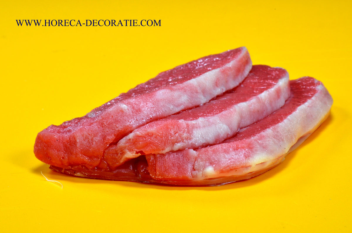 Steak, gestapelt aus 3 Stück – Attrappe – 12 x 8 cm