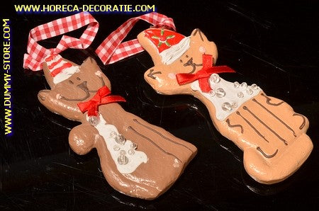 Koekjes in kattenvorm, 2 stuks, lxhxb: 14x1x5,5 cm - dummy