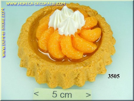 Cake Mandarijn met slagroom - namaak - dummy